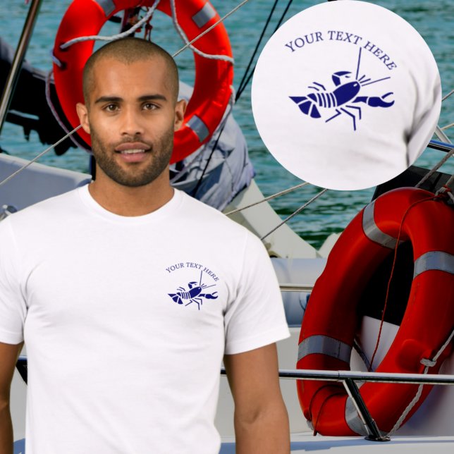 Lobster Nautical  add your name / text T-Shirt (Creator Uploaded)