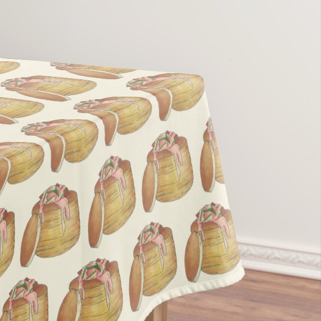 Lobster Newburg Newberg Retro Seafood Vol-Au-Vent Tablecloth (In Situ)