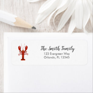 Lobster Ocean Painting Art Address Return Address Label