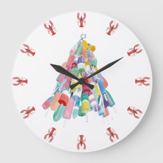 Lobster O'Clock - Red Large Clock