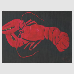 Lobster on Black Background by Marsden Hartley Tissue Paper