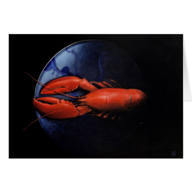 Lobster on Tiffany Plate (Front Horizontal)