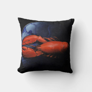 Lobster on Tiffany Plate Cushion