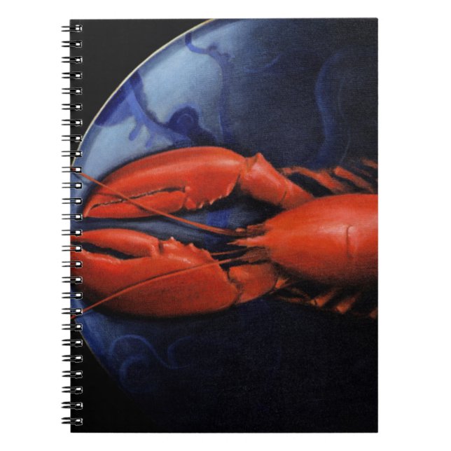 Lobster on Tiffany Plate Notebook (Front)