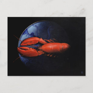 Lobster on Tiffany Plate Postcard