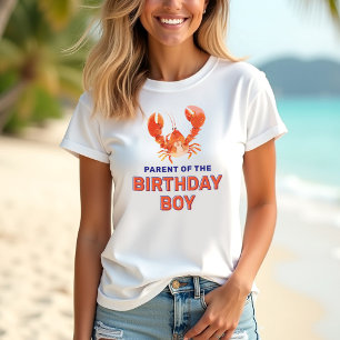 Lobster Parent of the Birthday Boy T-Shirt Tri-Blend Shirt
