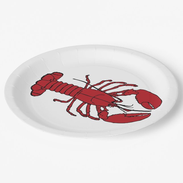 Lobster party Paper plate (Angled)