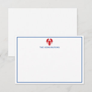 Lobster Personalised Note Cards