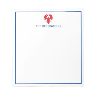 Lobster Personalised Notepad