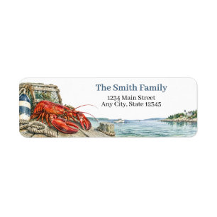 Lobster Personalised Return Address Labels
