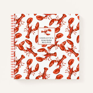 Lobster Personalised Seafood Recipe Notebook