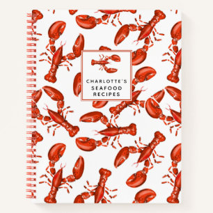 Lobster Personalised Seafood Recipe Notebook