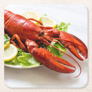 Lobster Photo Square Paper Coaster