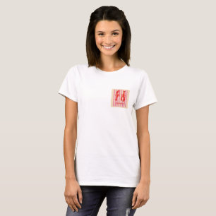 Lobster Pop Bold Crustaceans on Candy Stripes T-Shirt