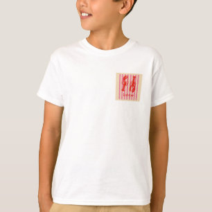 Lobster Pop Bold Crustaceans on Candy Stripes T-Shirt