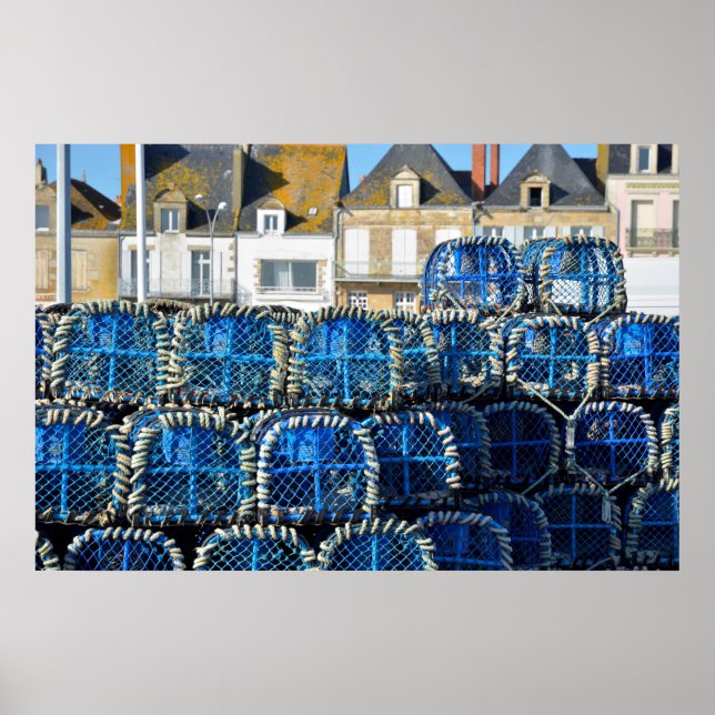 Lobster pot at Le Croisic in France Poster (Front)