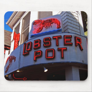 Lobster Pot Neon Sign Mouse Pad
