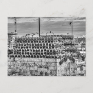 Lobster Pots Newquay Harbor Cornwall Postcard