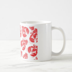 lobster print coffee mug
