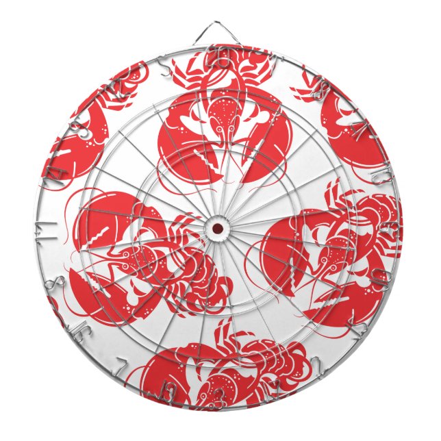 lobster print dartboard (Front)
