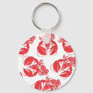 lobster print key ring