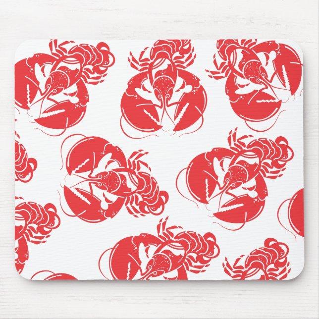 lobster print mouse pad (Front)