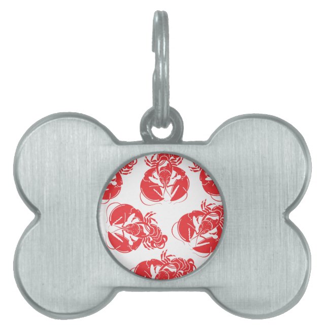 lobster print pet tag (Front)