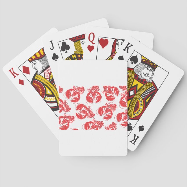 lobster print playing cards (Back)