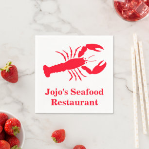 Lobster Red (Name) Jojo's Seafood Restaurant Napkin