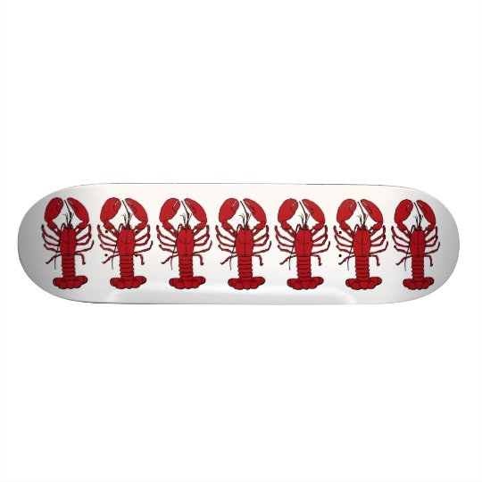 Lobster red white Custom Skate broad 20.6 Cm Skateboard Deck