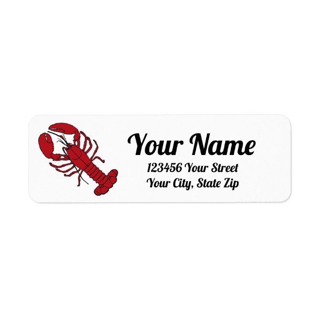 Lobster Return Address Label (Front)