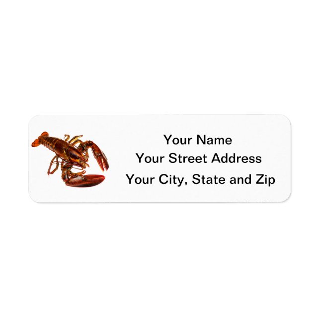 Lobster Return Address Label (Front)