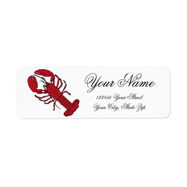 Lobster Return Address Label (Front)