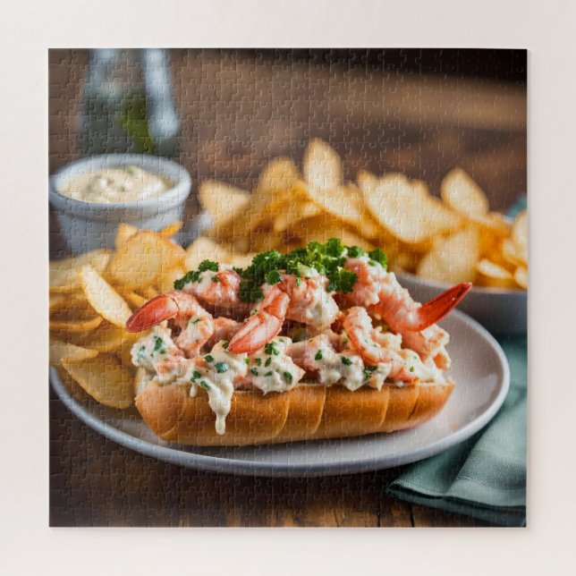 Lobster Roll and Potato Chips Jigsaw Puzzle (Vertical)