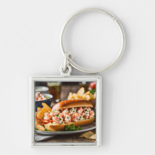 Lobster Roll And Potato Chips Key Ring