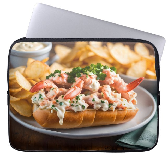 Lobster Roll and Potato Chips Laptop Sleeve (Front)