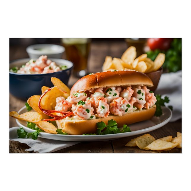 Lobster Roll And Potato Chips Poster (Front)