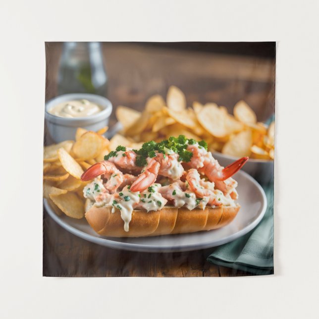 Lobster Roll and Potato Chips Tapestry (Front)