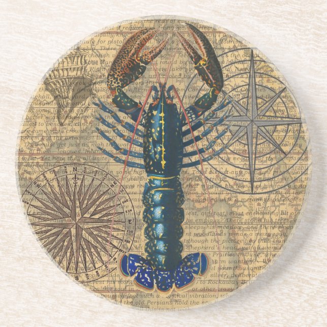 Lobster Shellfish Seafood Maine Classic Ocean Coaster (Front)