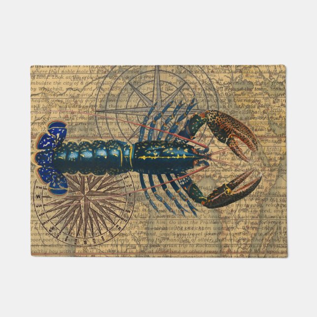 Lobster Shellfish Seafood Maine Classic Ocean Doormat (Front)