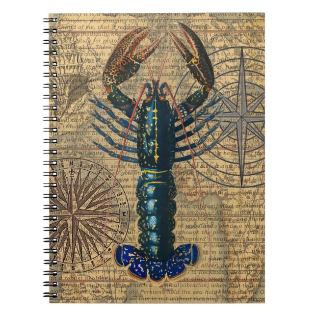 Lobster Shellfish Seafood Maine Classic Ocean Notebook (Front)