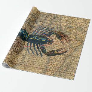 Lobster Shellfish Seafood Maine Classic Ocean Wrapping Paper