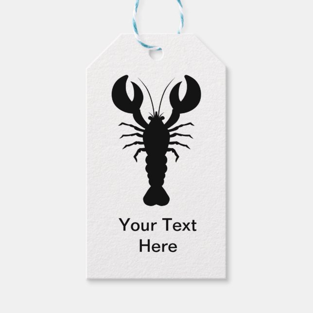 Lobster Silhouette Gift Tags (Front)