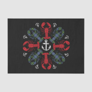 Lobster Snowflake Anchor N.S. Christmas paper