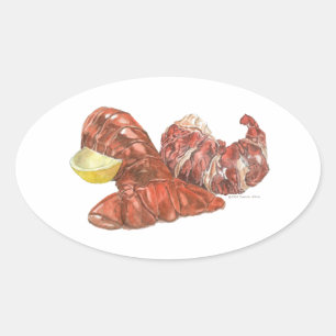 Lobster Tail Oval Sticker