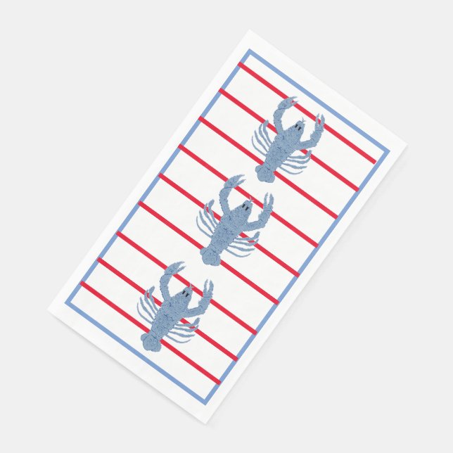 Lobster Topiary Ginger Jars  Paper Guest Towels Napkin (Corner)