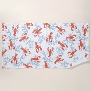 Lobster Toss Beach Towel
