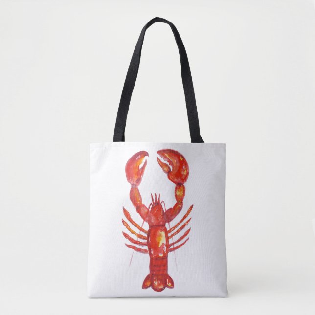 Lobster Tote Bag, Girls Weekend Tote, Fishing Bag (Front)