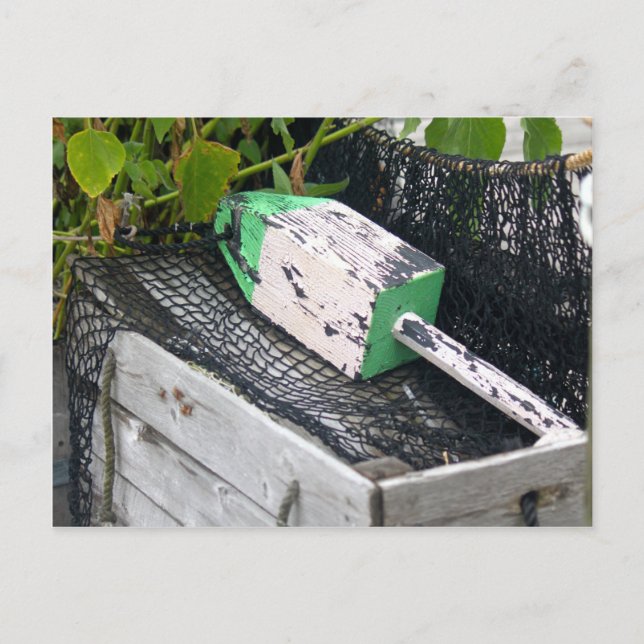 Lobster Trap Buoy Postcard (Front)
