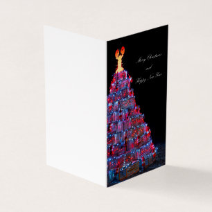 Lobster Trap Christmas Tree Christmas Card